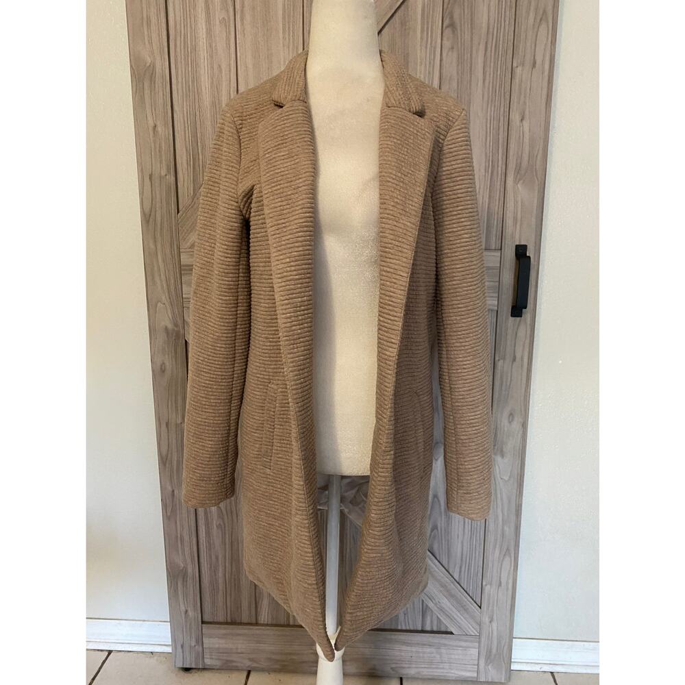 Only Our story medium tan longsleeve open front jacket